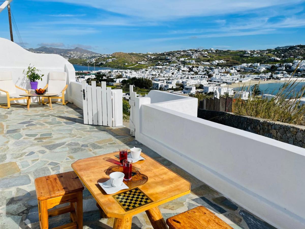 Modern Cycladic Sea View House Villa Ornos  Exterior photo