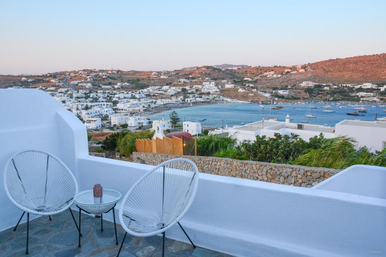 Modern Cycladic Sea View House Villa Ornos  Exterior photo
